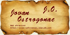 Jovan Ostrogonac vizit kartica